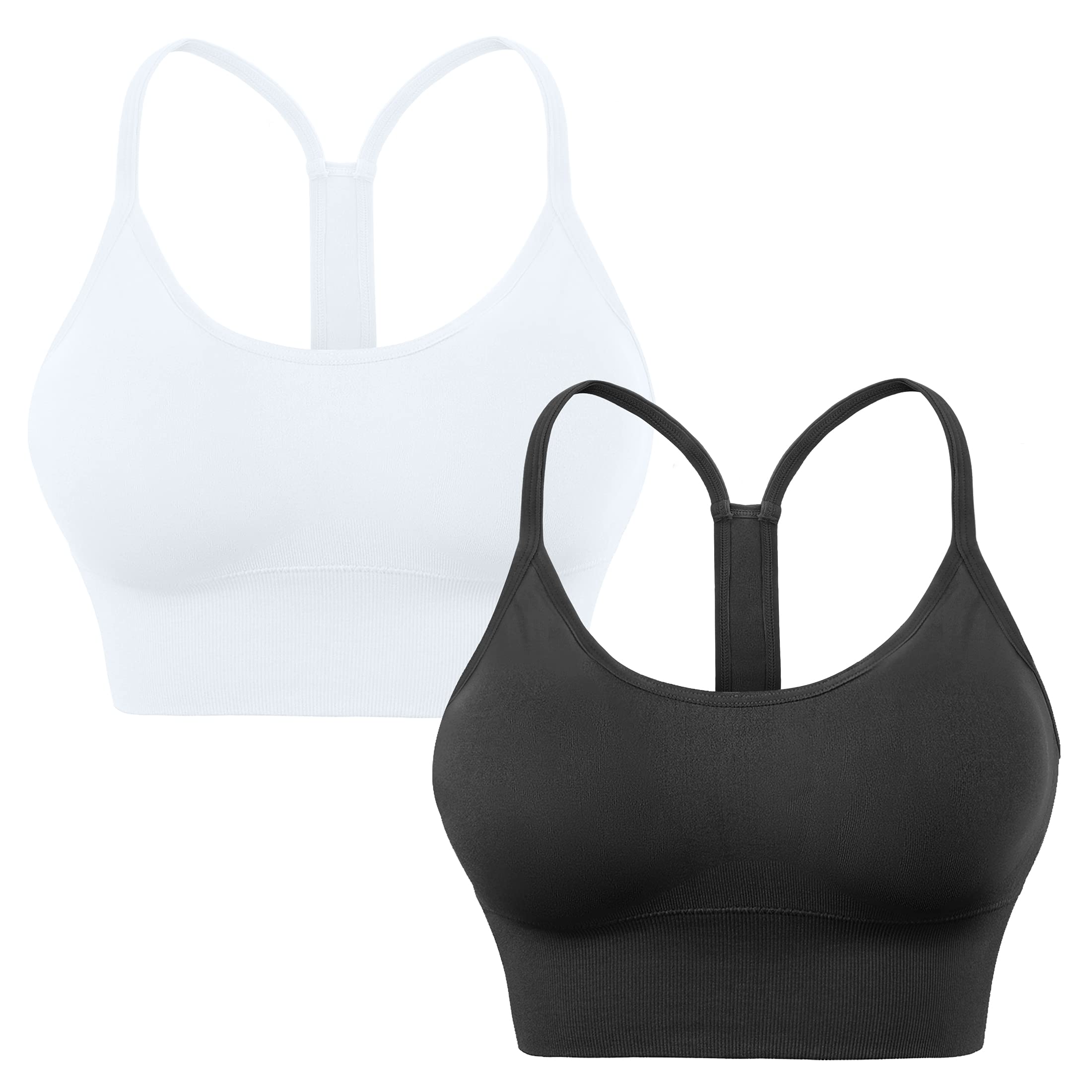 Evercute Racerback Sports Bras for Women - Padded Yoga Bras with Y-Back Design, Cropped Workout Top for Fitness, Running & Low Impact Exercises | Perfect for Gym, Yoga & Daily Wear
