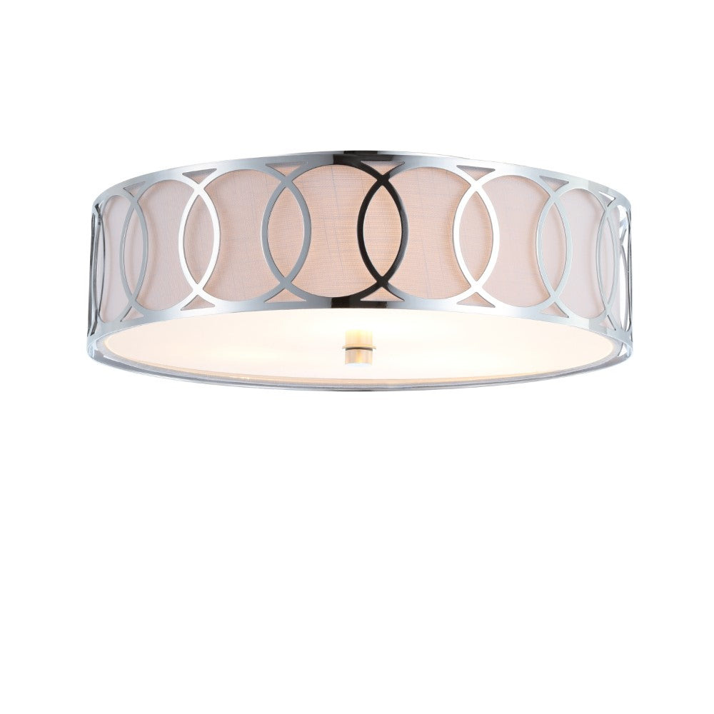 Modern Aria Metal LED Flush Mount Ceiling Light - Energy Efficient Dimmable Fixture for Bedroom, Kitchen, Hallway & Living Room Lighting