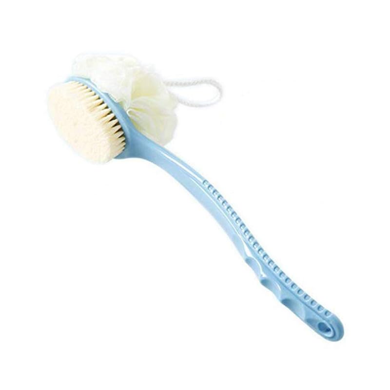 JEPRIK 2 in 1 Loofah Bath Brush with Handle - Exfoliating Body Scrubber & Back Scrubber for Men & Women - Perfect for Shower, Spa & Dry Brushing (Multi-Color)