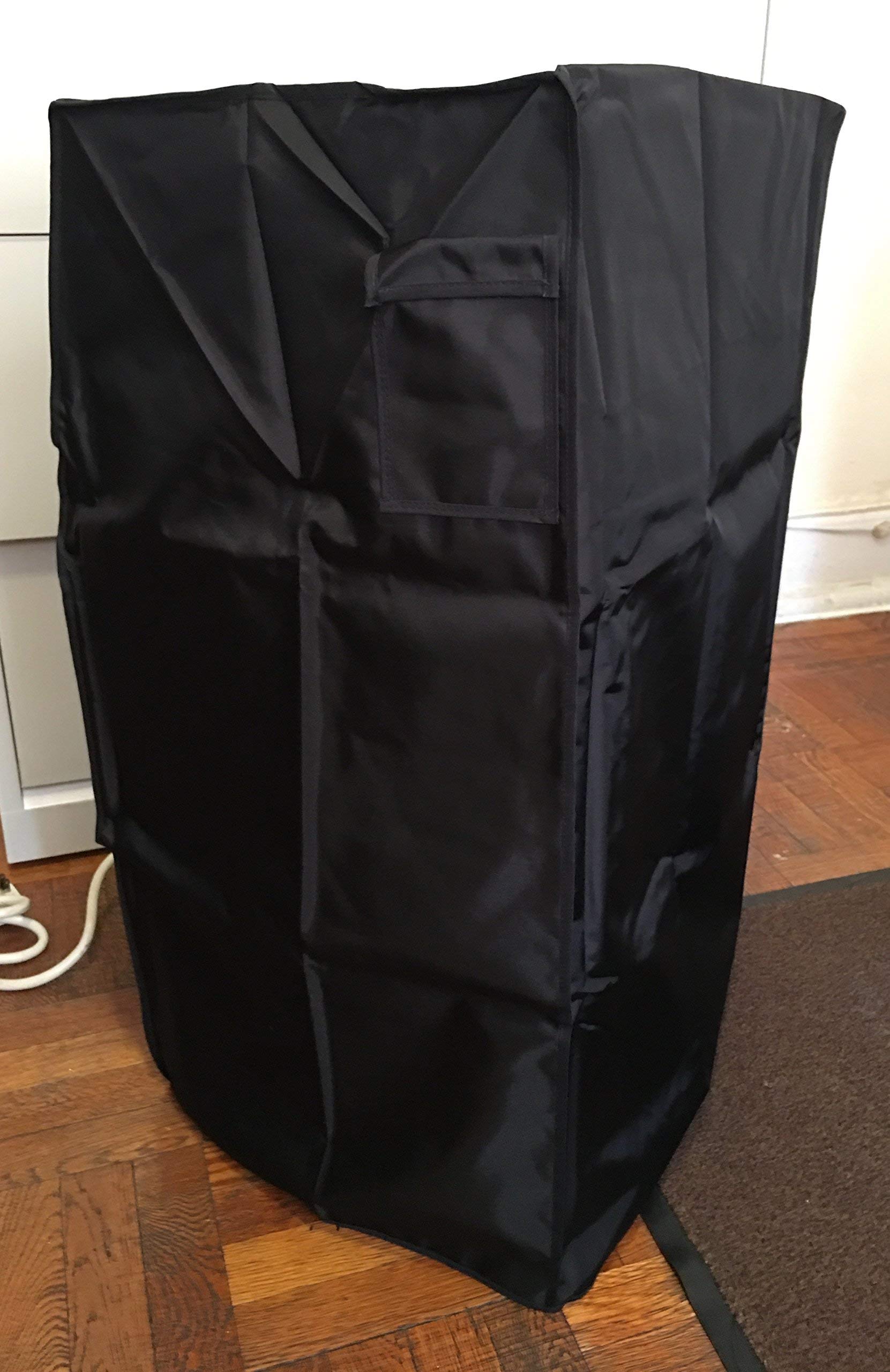 Comp Bind Technology Dust Cover for Haier Portable Air Conditioner HPN14XHM, Black Nylon Anti-Static with Side Pocket for Remote, 20''W x 16.7''D x 33.6''H - Perfect for Home, Office, and Outdoor Use