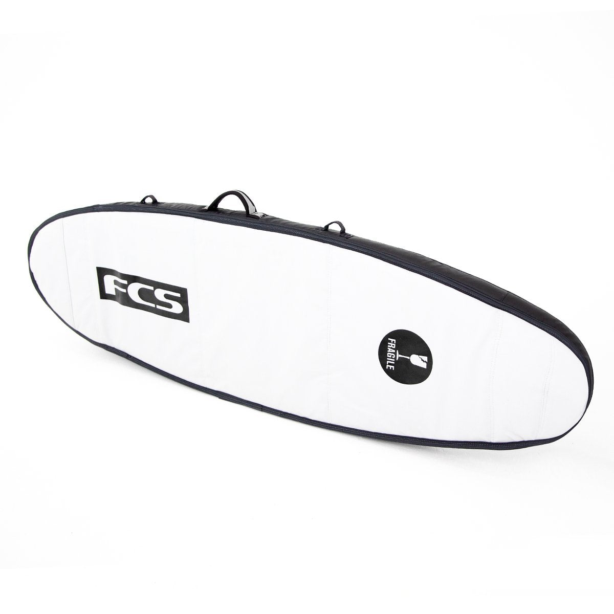 FCS Hybrid/Funboard Travel Bag for Surfboards - Durable Black & Grey Surfboard Cover for Easy Transport & Storage | Perfect for Surf Trips & Beach Adventures