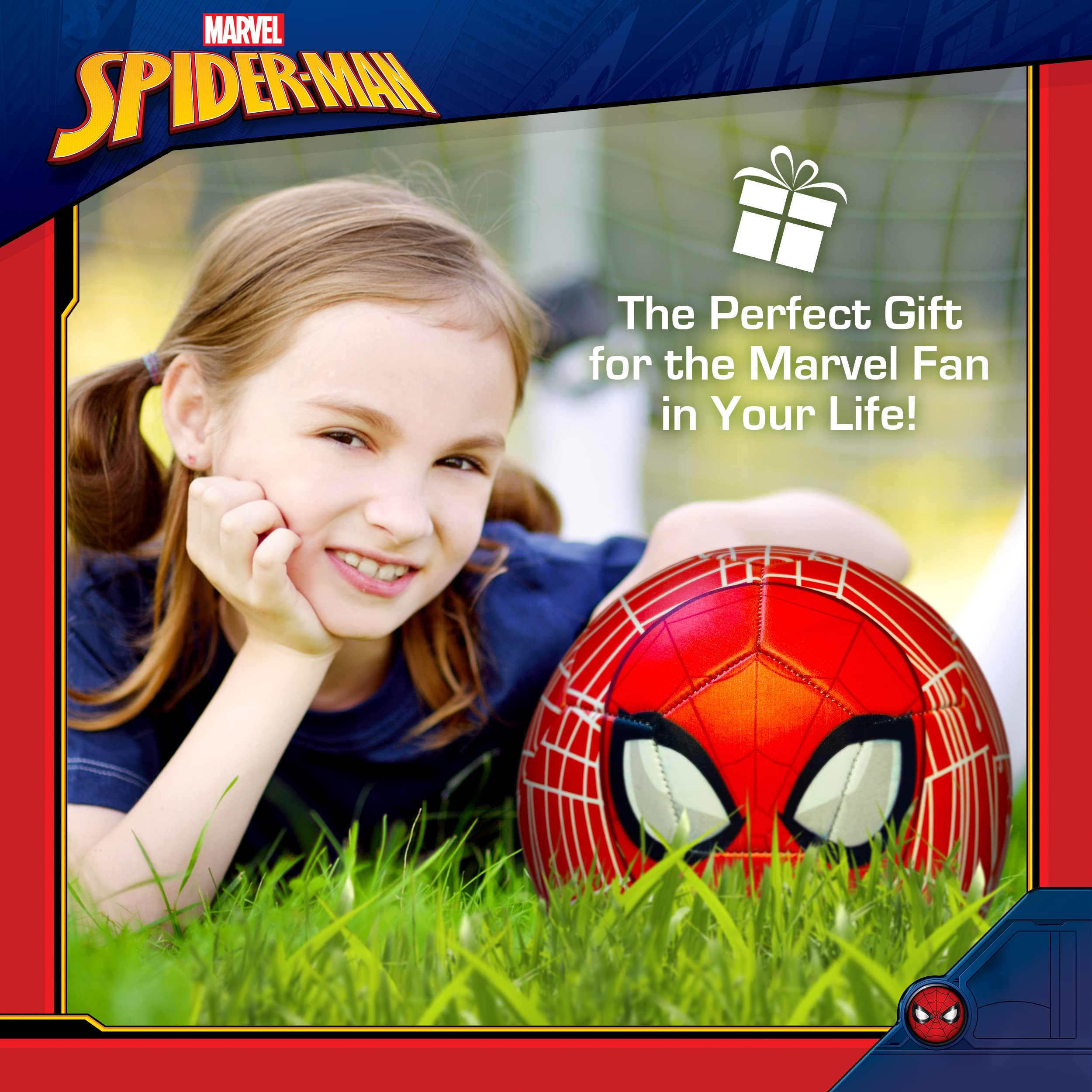 Official Capelli Sport Marvel Spider-Man Soccer Ball - Size 5 for Kids & Adults - Perfect for Training, Matches, and Superhero-Themed Gifts