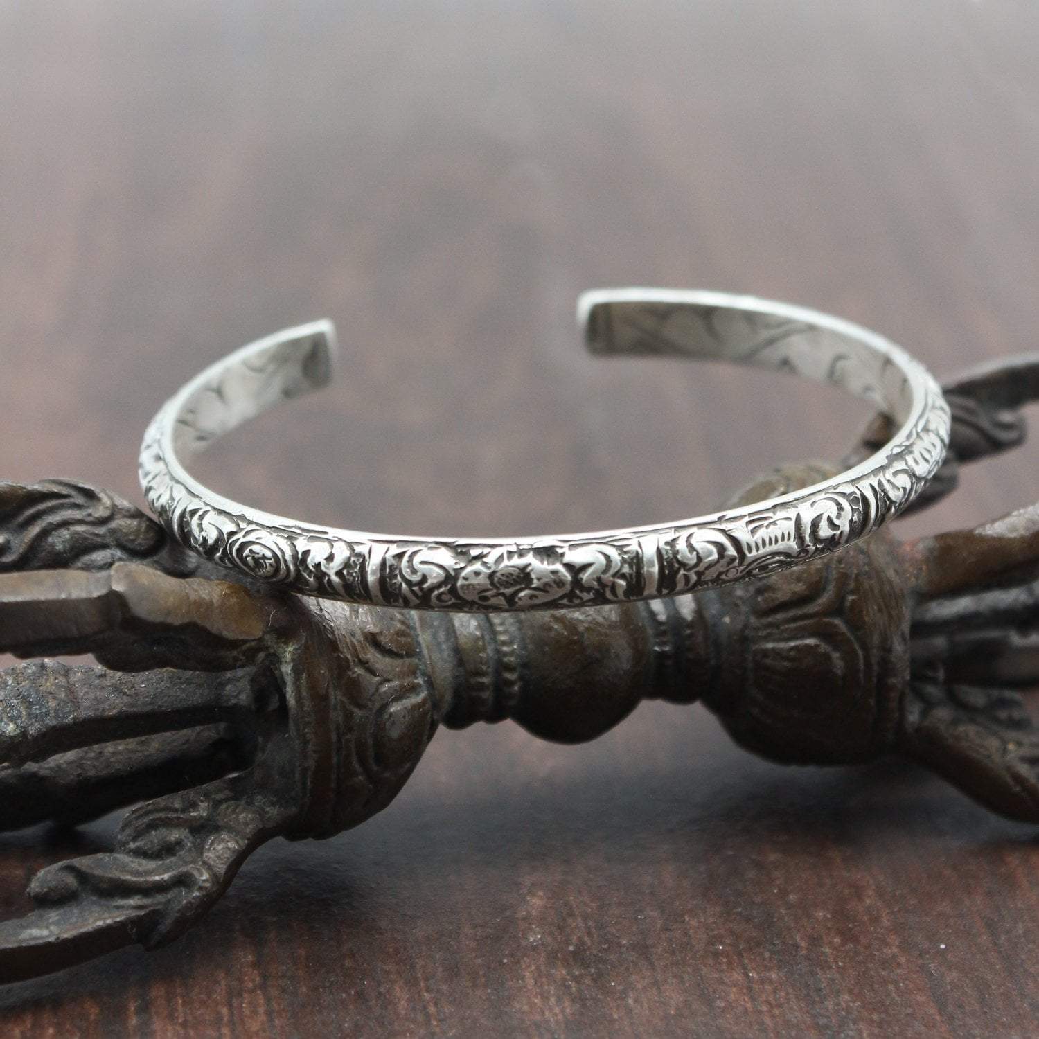 Auspicious Blessings Cuff Bracelet - Elegant Adjustable Bangle for Women, Meaningful Gift for Birthday, Anniversary & Special Occasions | Perfect for Weddings, Parties & Everyday Wear