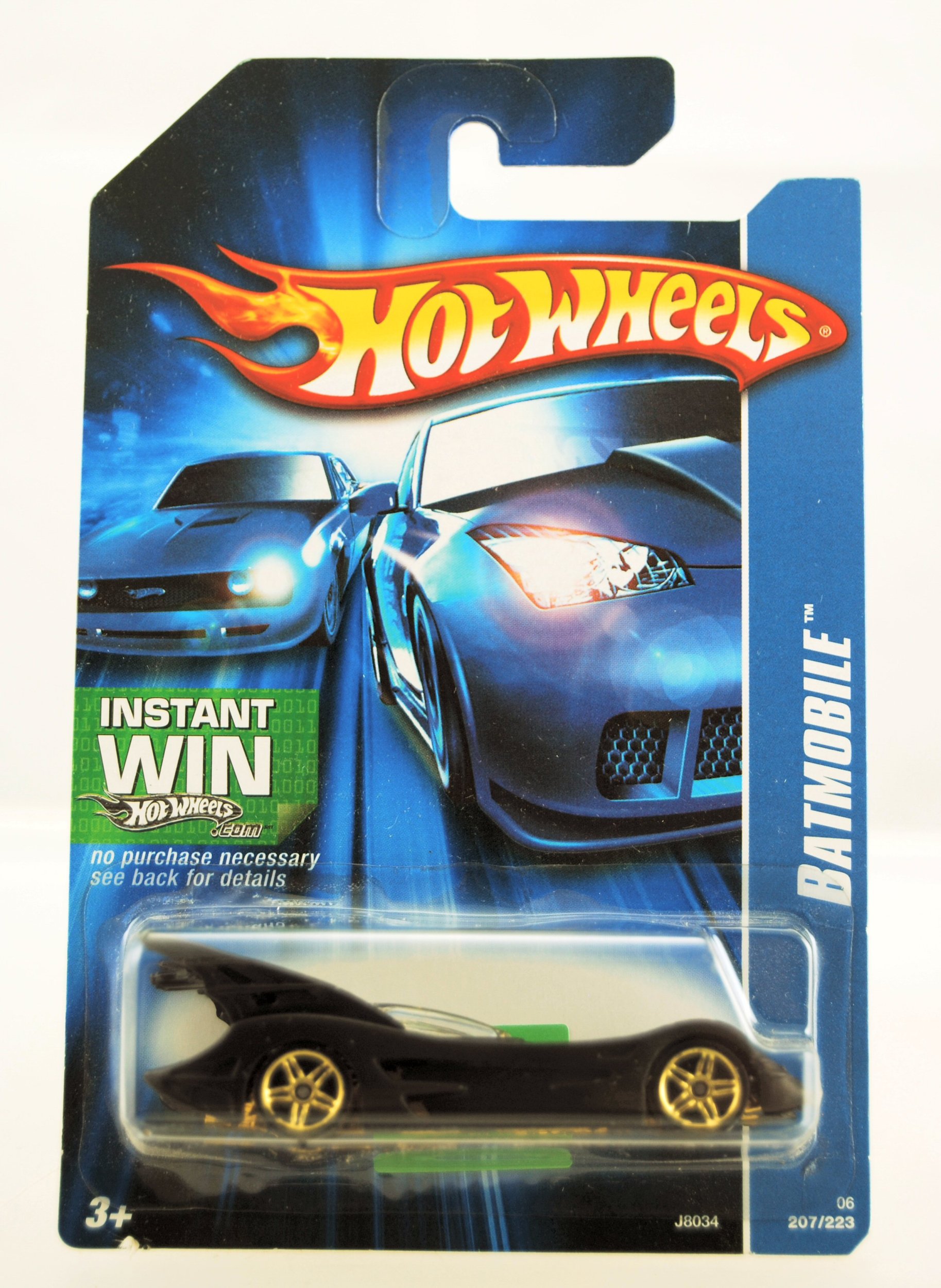 Hot Wheels 2006 Batmobile #207/223 Black & Gold Limited Edition Collectible Toy Car - Perfect for Display, Gifts, and Die-Cast Car Collections