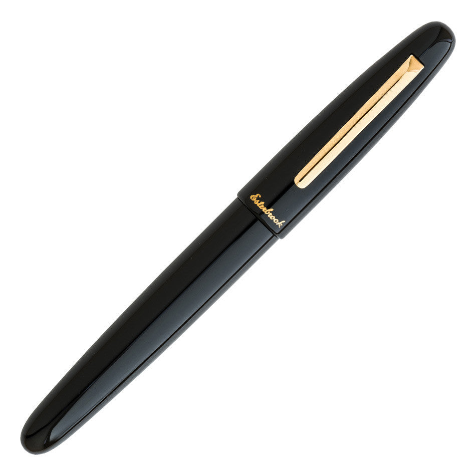 Esterbrook Estie Oversize Fountain Pen - Ebony Wood with Gold Trim - Luxury Writing Instrument for Calligraphy, Journaling & Office Use