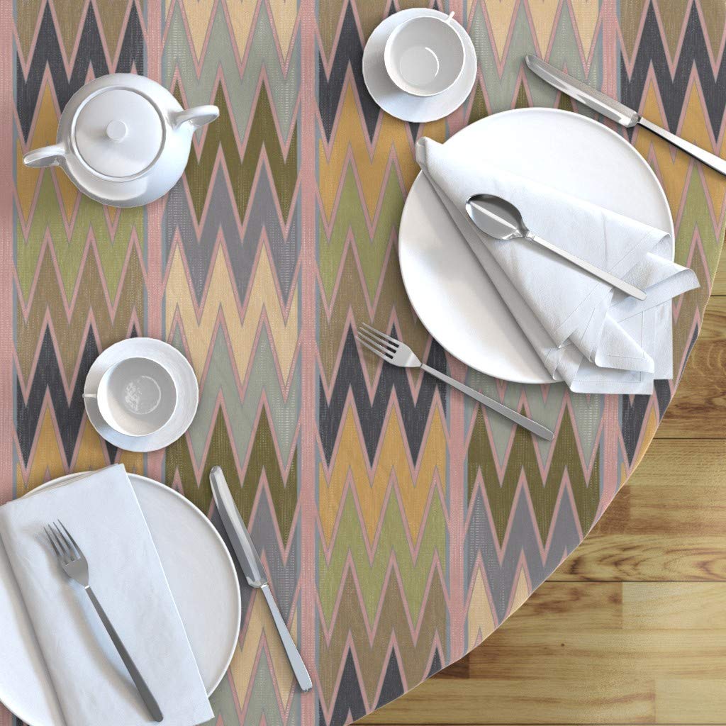 Custom Printed Cotton Sateen Tablecloth 70