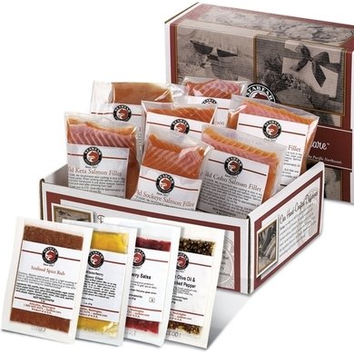 Premium Wild Salmon Variety Pack - 4 Fresh Fillets (Sockeye, Coho, Keta & Pink) | High in Omega-3 & Protein | Perfect for Grilling, Baking & Healthy Meal Prep