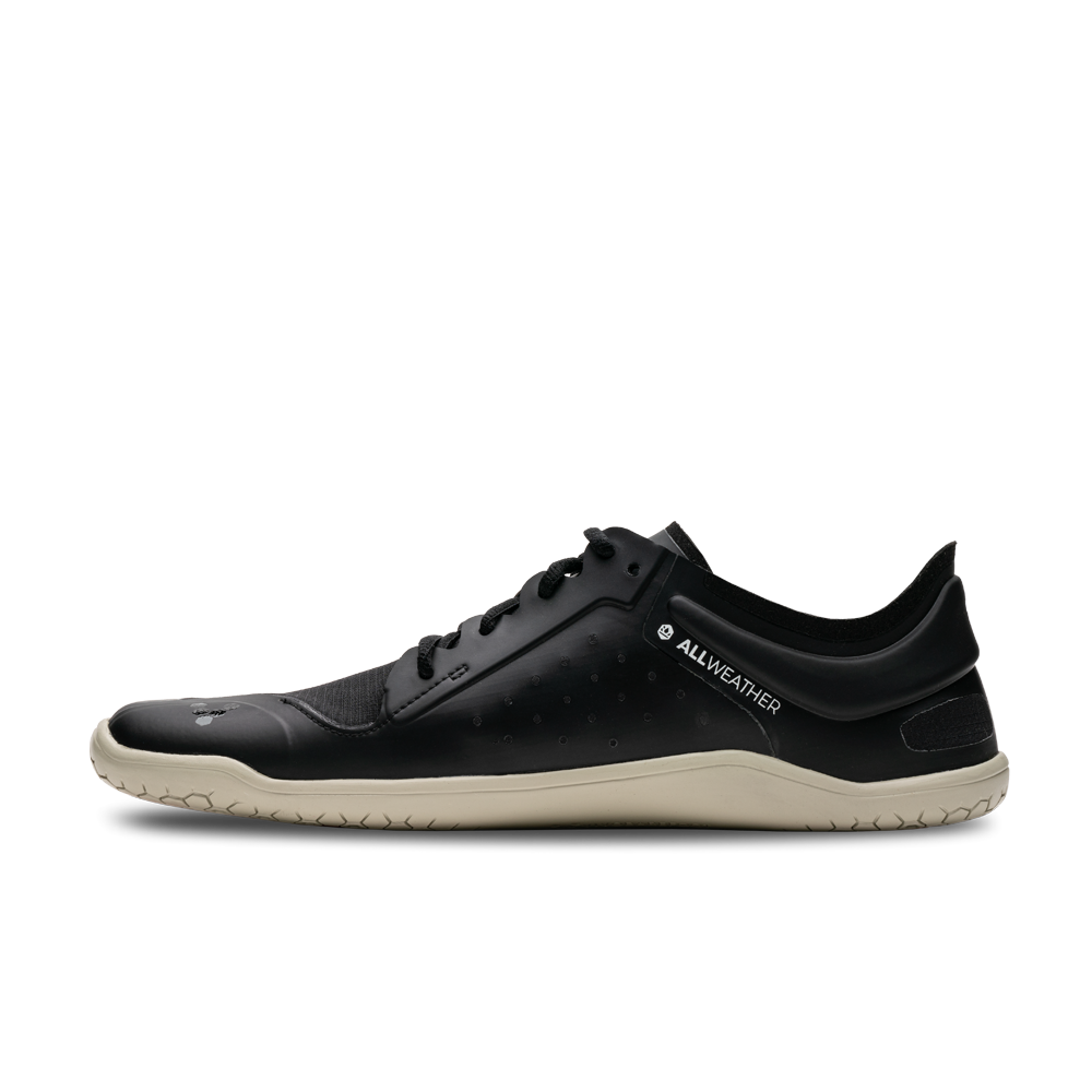 Vivobarefoot Primus Lite IV All-Weather Men's Minimalist Shoes - Obsidian Black for Running, Hiking & Outdoor Activities