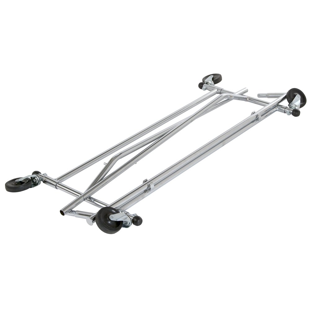 Foldable Rolling Garment Rack with Wheels - Heavy Duty Clothes Hanging Organizer for Closet, Laundry Room, and Retail Store Display