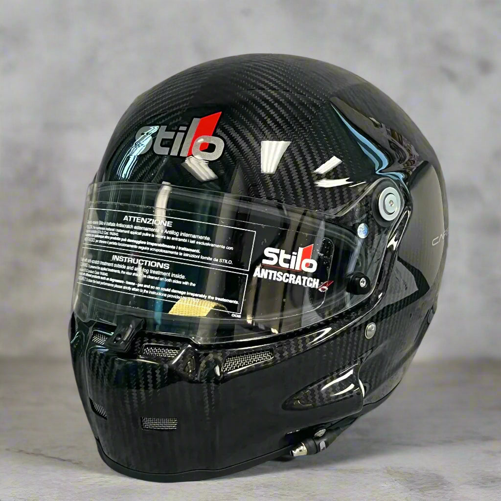 Stilo ST5F Carbon Fiber Racing Helmet - XLarge (61cm) - Lightweight, Durable & DOT Approved for Motorcycle, Auto Racing & Track Days