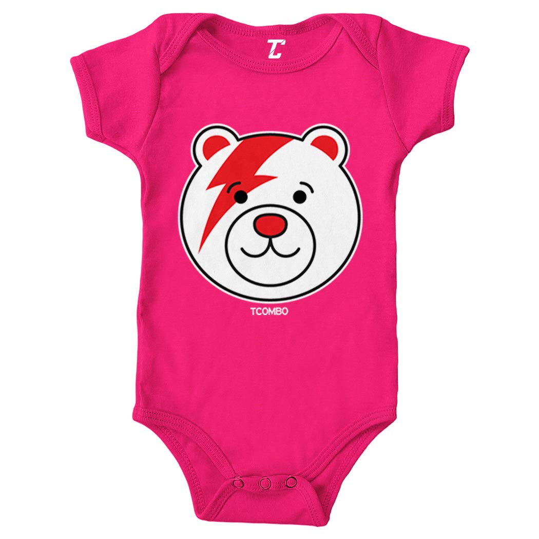 Adorable Teddy Bear with Lightning Bolt Iconic Bodysuit - Cute Plush Toy for Kids, Baby Shower Gifts & Nursery Decor