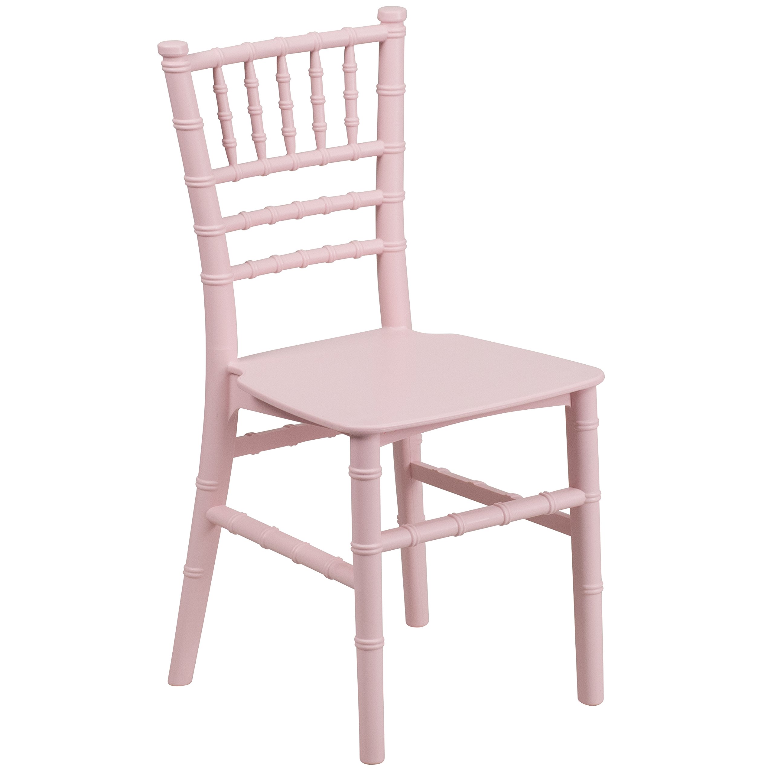 EMMA + OLIVER Kids Pink Resin Chiavari Chair - Lightweight Durable Children's Party Chair for Birthday, Wedding, Events & Home Rental Business - Perfect for Indoor & Outdoor Celebrations