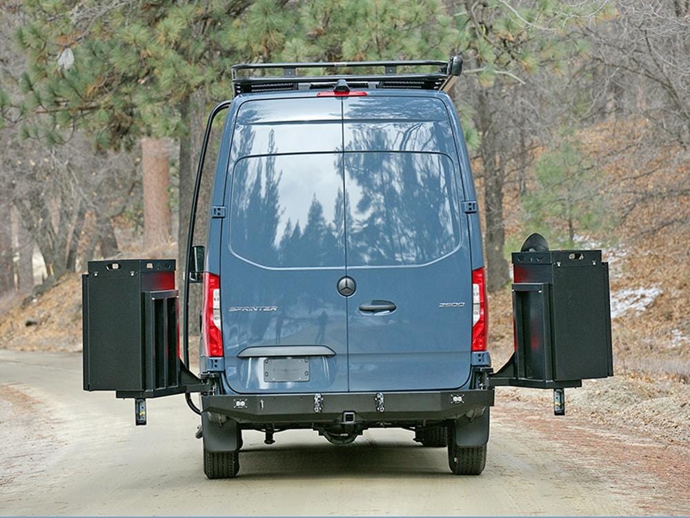 Aluminess Slimline Rear Bumper for Mercedes Sprinter Van (2019-2023 Models) - Heavy Duty Steel Construction for Off-Road Protection & Towing | Perfect for Adventure Vans, Camping & Overlanding