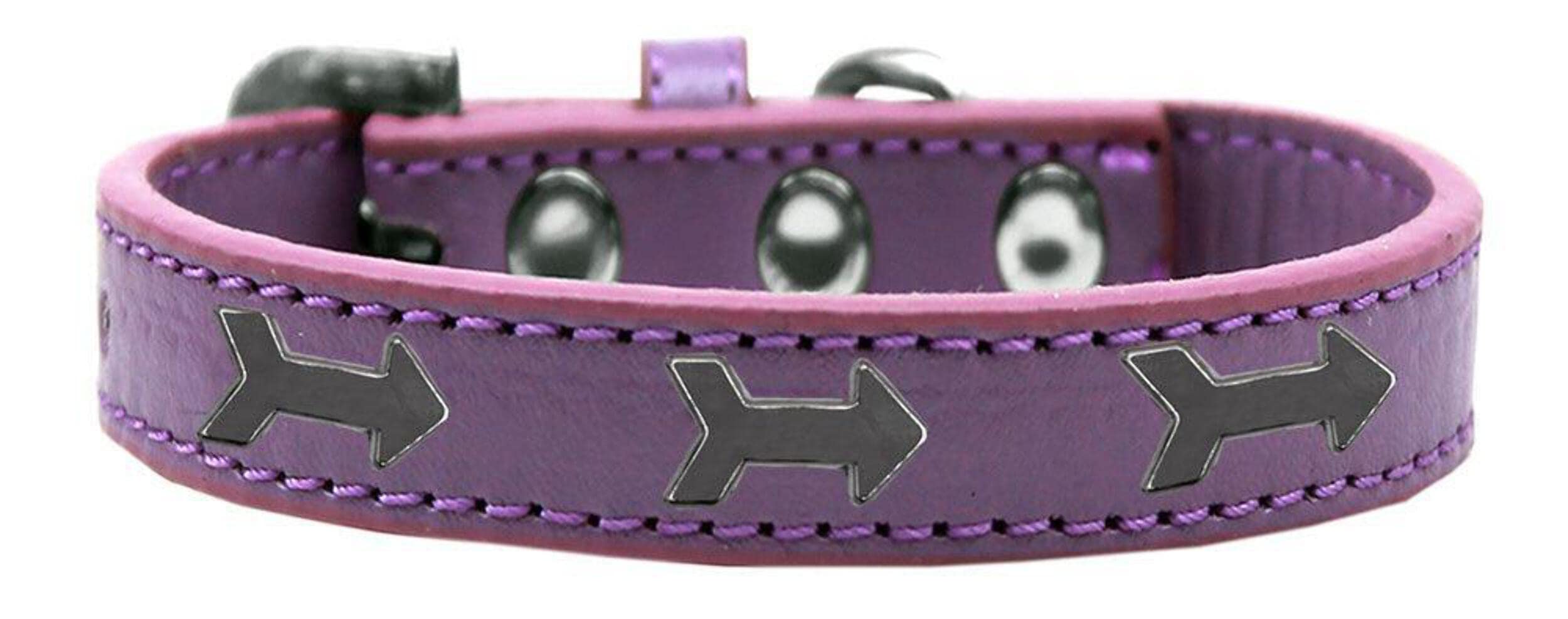 Stylish White 'Arrows' Dog Collar for Puppies & Pets - Durable Fashion Accessory for Walks, Training & Everyday Wear