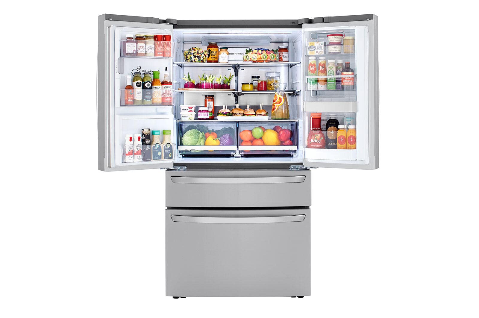 30 cu. ft. Smart Wi-Fi Enabled Refrigerator with Craft Ice™ Maker - Energy Efficient French Door Fridge with App Control & Spacious Interior - Perfect for Modern Kitchens & Large Families