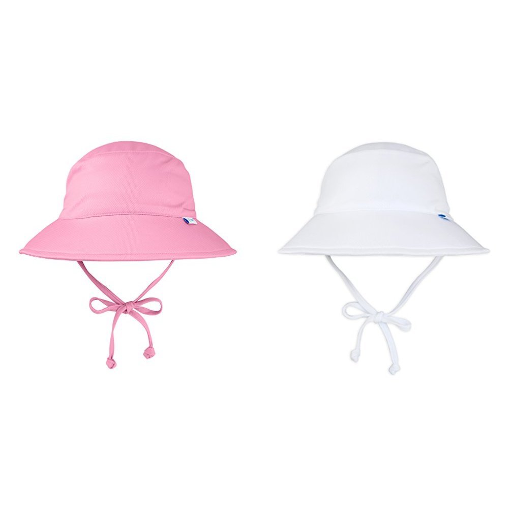 i play. Baby & Toddler Girls' Breathable Swim & Sun Bucket Hat (2 Pack), UPF 50+ Sun Protection - Perfect for Beach, Pool & Outdoor Activities