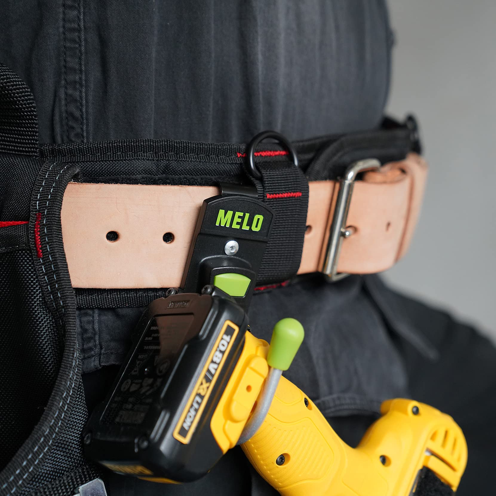 MELOTOUGH Tool Holster for Cordless Drill - Heavy Duty Belt Hook & Pouch for Easy Access - Perfect for Construction, DIY Projects & Home Repairs