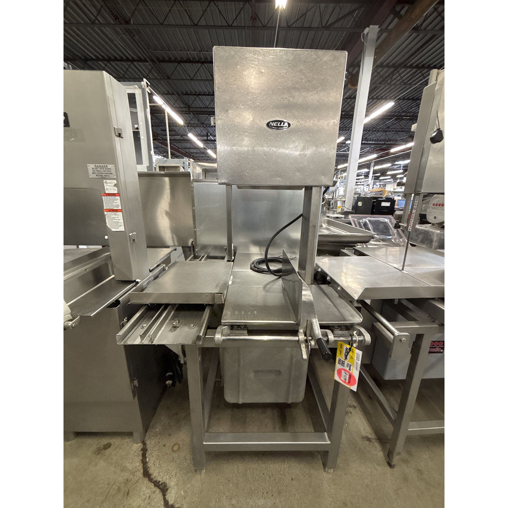 Used Hobart 6801 22 142 Vertical Meat Saw - 3 HP, 200/230V, 3 Phase Commercial Meat Cutting Machine for Butcher Shops & Food Processing