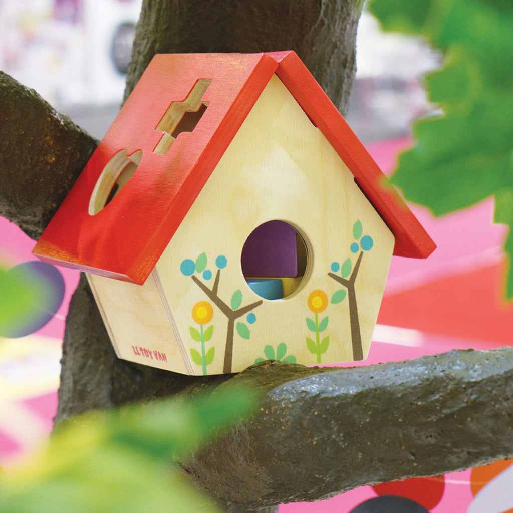 My Little Bird House Wooden Shape Sorter Toy - Educational Montessori Learning Activity for Toddlers & Kids - Perfect for Preschool Classroom, Daycare, and Home Playtime