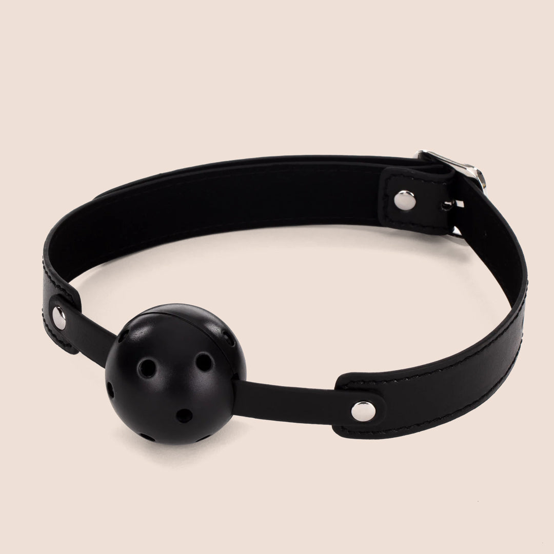 Sex & Mischief Breathable Ball Gag - Adjustable BDSM Restraint for Adults | Perfect for Role Play, Bondage, and Sensory Play