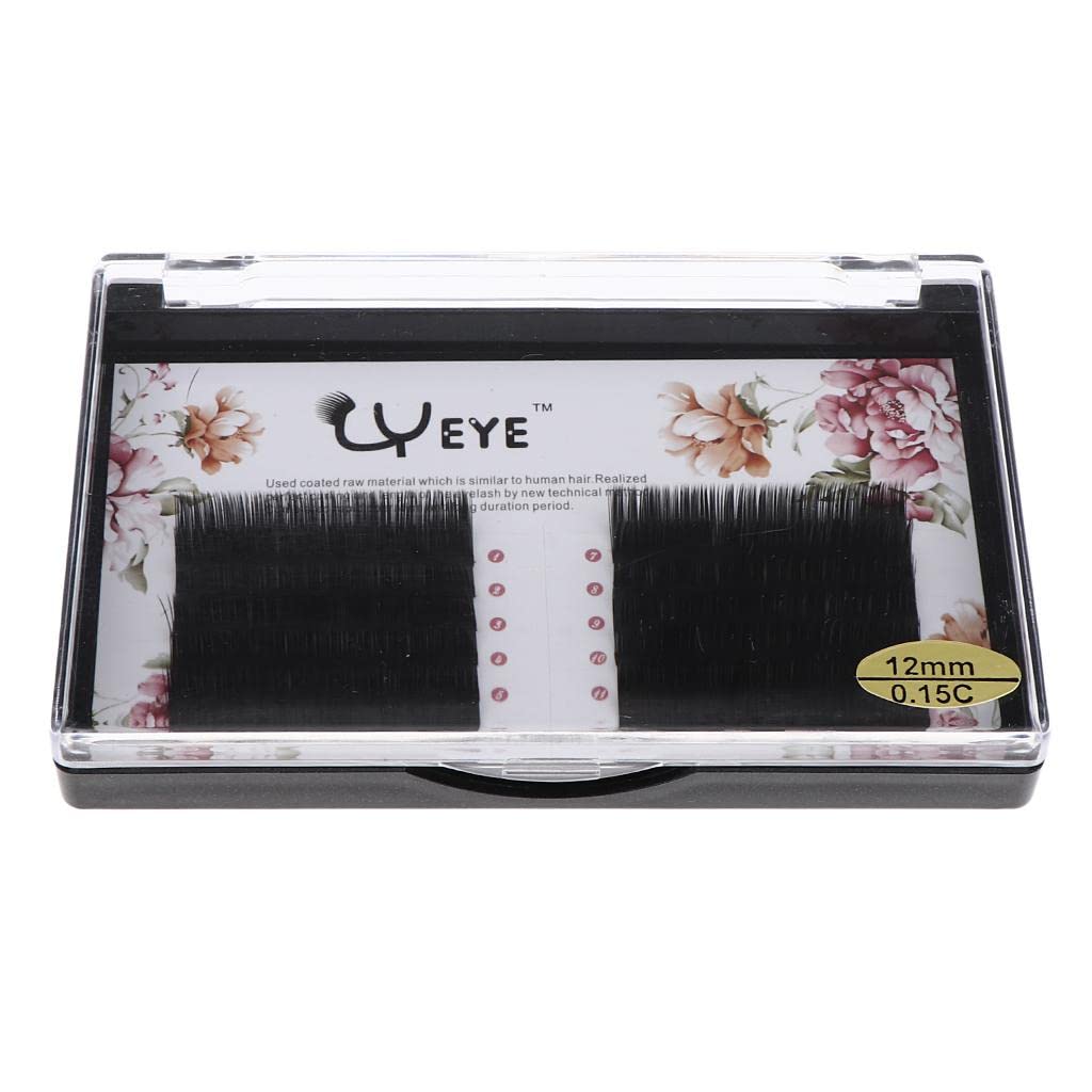 LOSA 1 Box Long Natural C Curly Individual False Eyelash Extensions - 9mm Fluttery Lashes for Volume & Length | Perfect for Daily Wear, Special Occasions & Professional Makeup Artists
