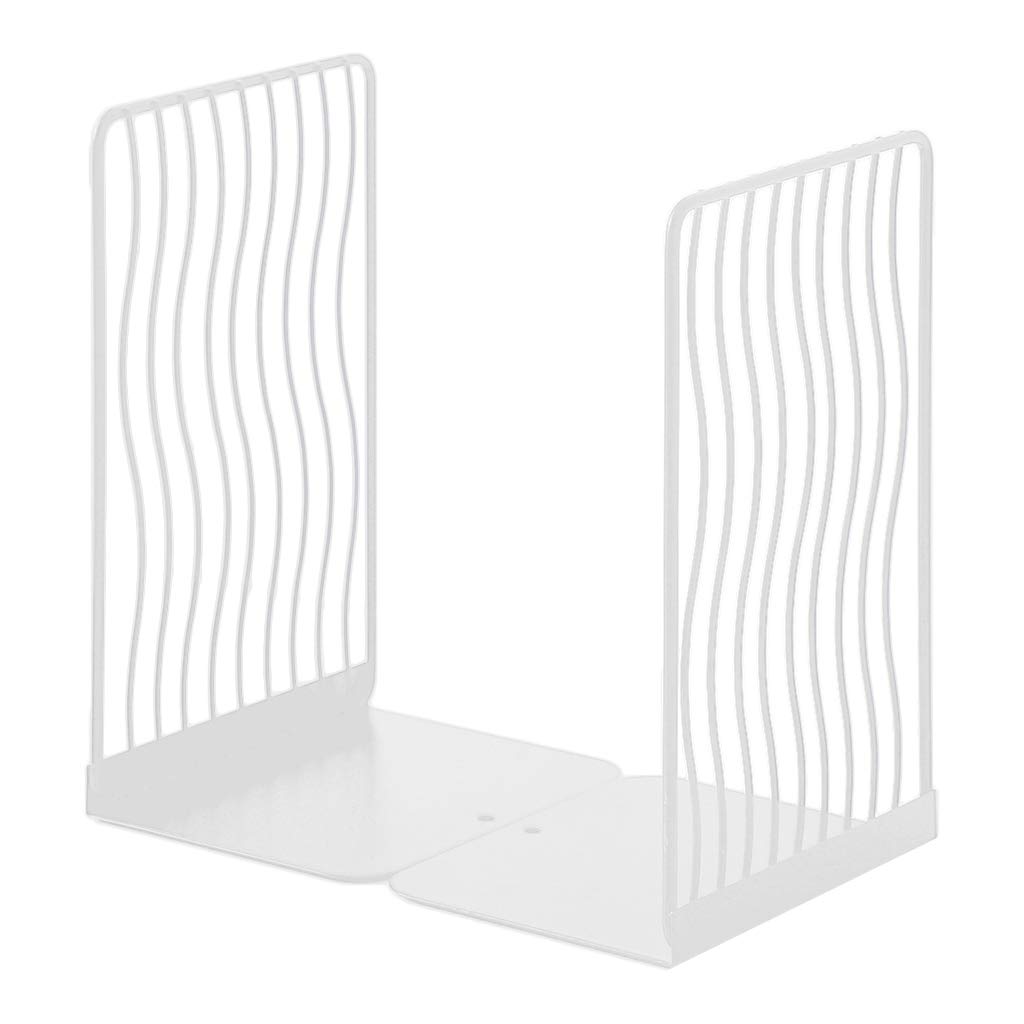 Nordic Iron Bookends - Heavy Duty Non-Slip Book Stand for Office, Home & Library | Book Organizer for Shelves, Desks & Bookcases | Perfect for Office Decor, Study Room & Bookshelf Organization