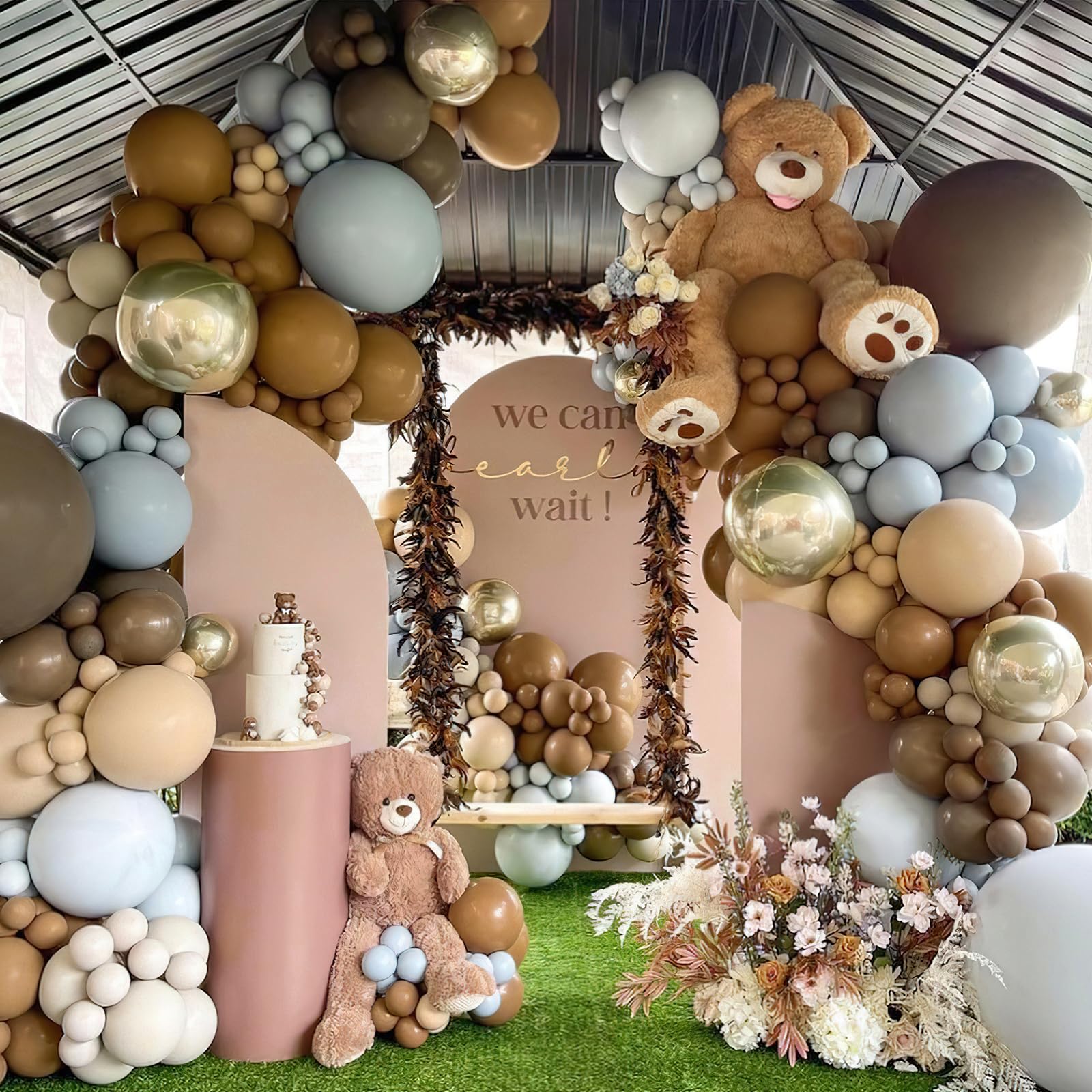120 Pack 5 Inch Matte Caramel Brown Balloons for Balloon Garland & Arch - Boho Party Decorations, Birthday Wedding Decor (Brown-F10) - Perfect for Rustic Weddings, Baby Showers & Fall Themed Events