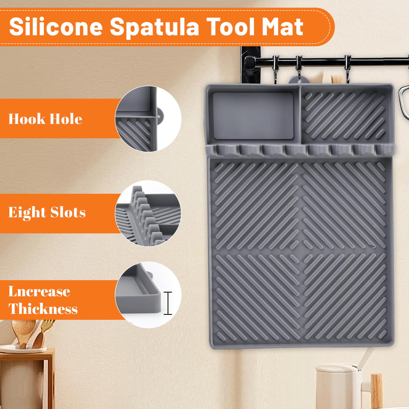 Heat Resistant Silicone Grill Mat for Blackstone Griddle - 16