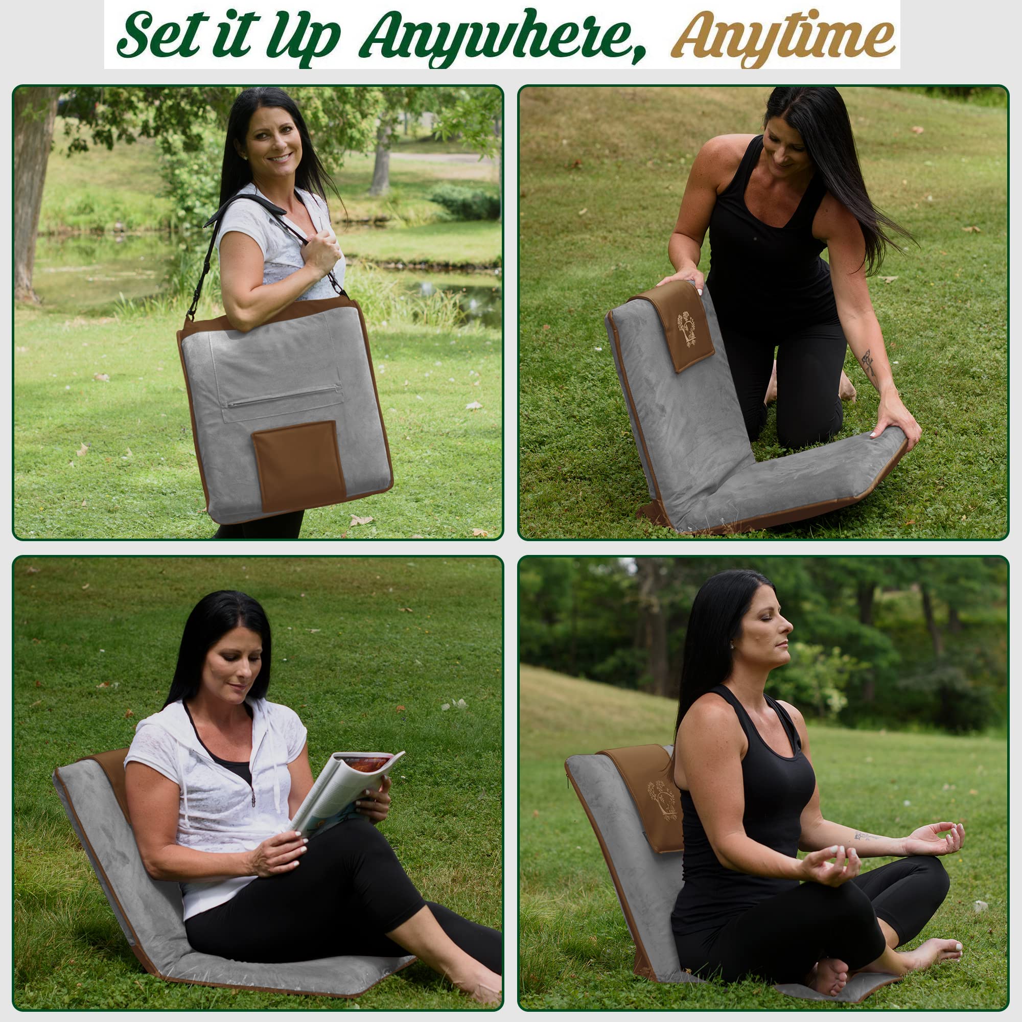 Premium Japanese Meditation Floor Chair with Adjustable Backrest - Foldable & Ergonomic Design for Yoga, Gaming, and Relaxation - Perfect for Home Meditation, Office Seating, and Cross-Legged Comfort