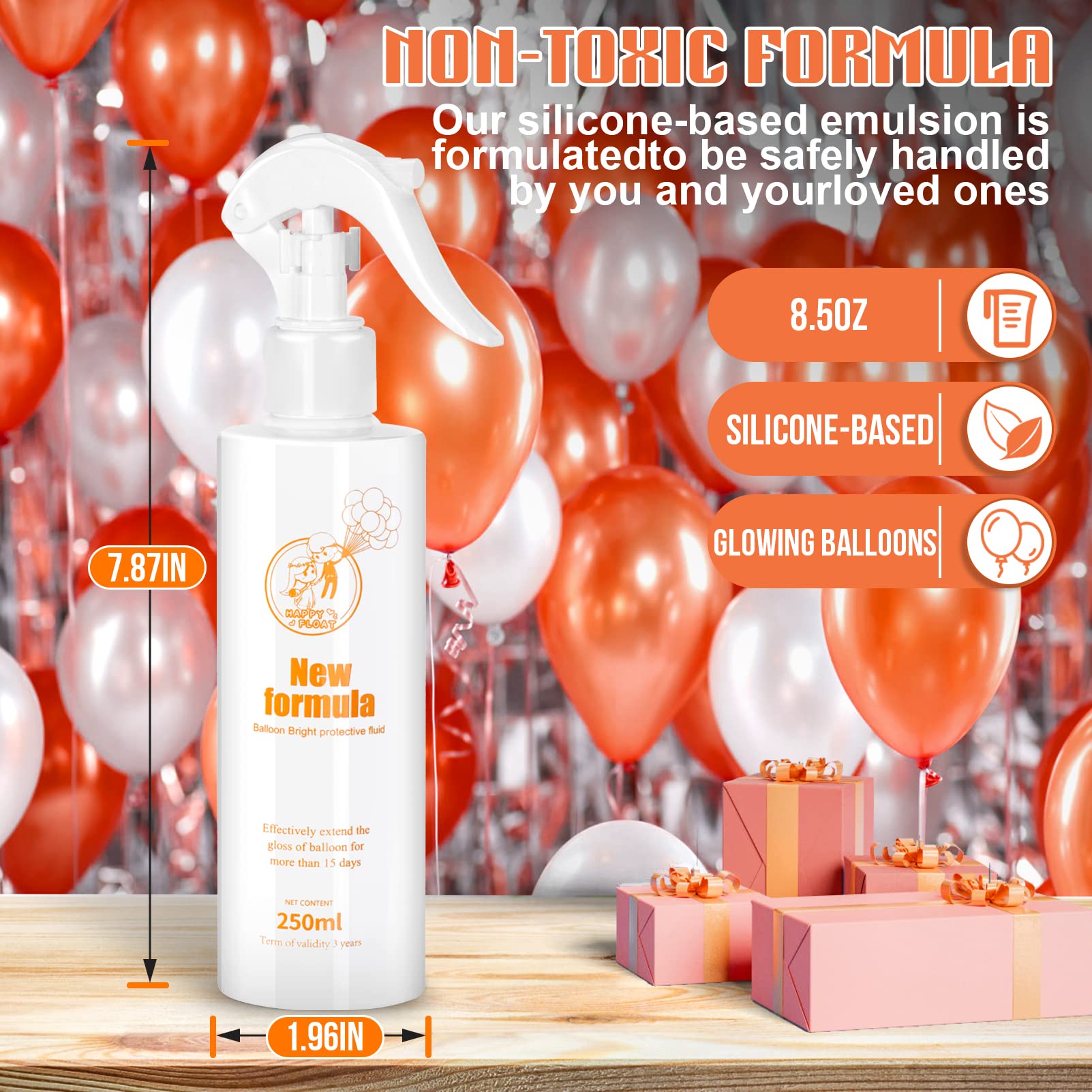 Balloon Shine Solution - Professional Balloon Shining Spray for Latex Balloons - Adds Glossy Finish & Long-Lasting Shine - Perfect for Parties, Weddings & Events