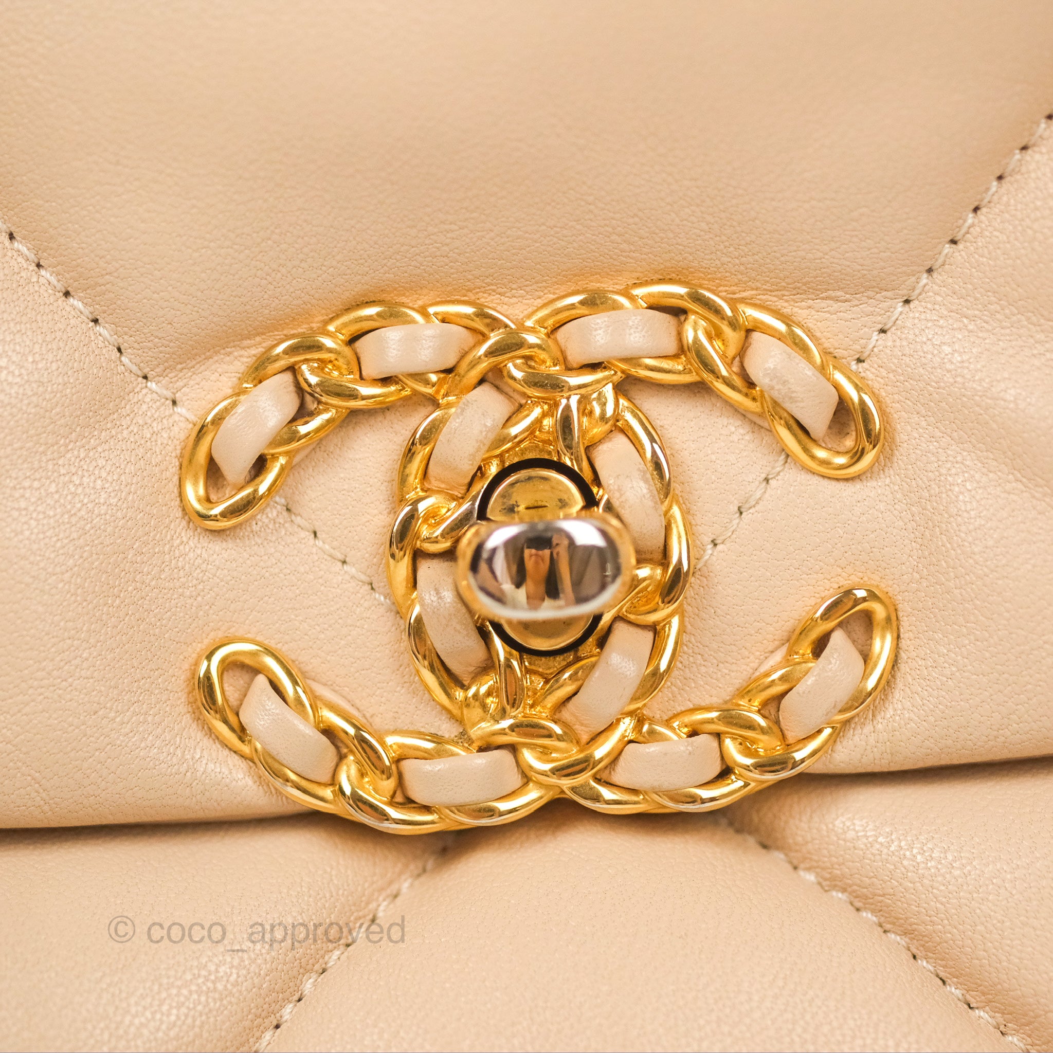 Chanel 19 Small Beige Handbag with Mixed Hardware - Luxury Crossbody Bag for Women, Perfect for Date Night & Special Occasions