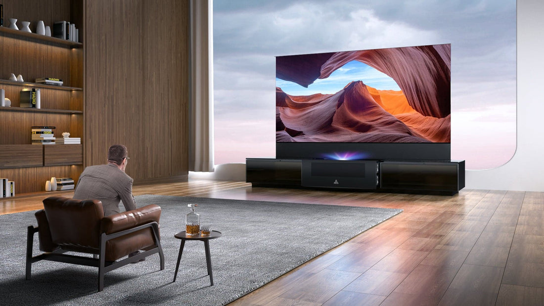 AWOL Vision Vanish Laser TV Cabinet - Ultra Short Throw Projector Enclosure for Home Theater | Perfect for Living Room, Basement & Outdoor Movie Nights