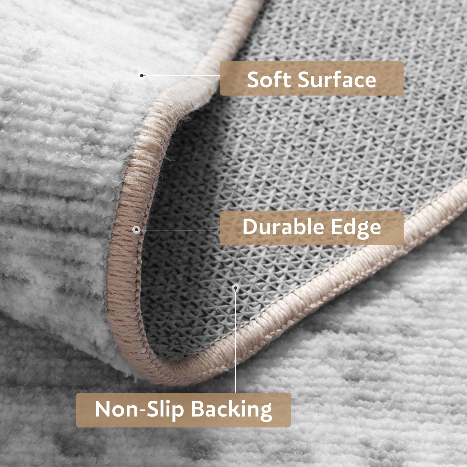 5x7 ft Boho Moroccan Area Rug - Distressed Neutral Grey Washable Carpet for Living Room, Bedroom & Dining Room | Perfect for Home Decor, Cozy Spaces & Boho Chic Style