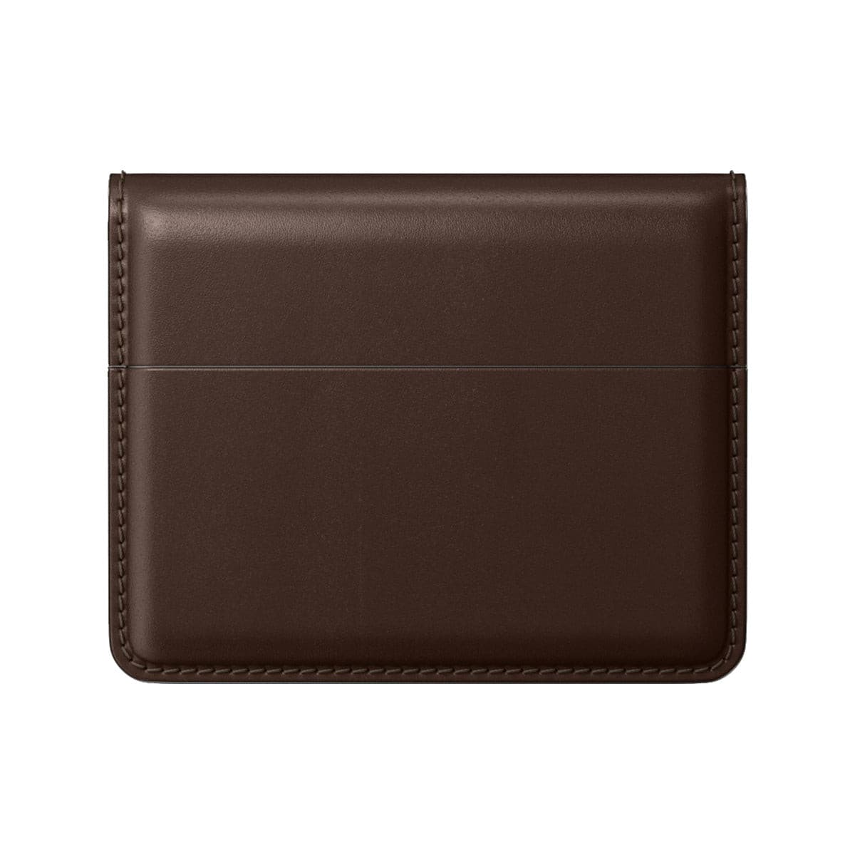 Premium NOMAD Card Wallet Plus - Genuine Rustic Brown Horween Leather RFID Blocking Slim Minimalist Wallet for Men & Women | Perfect for Travel, Everyday Carry & Business Cards