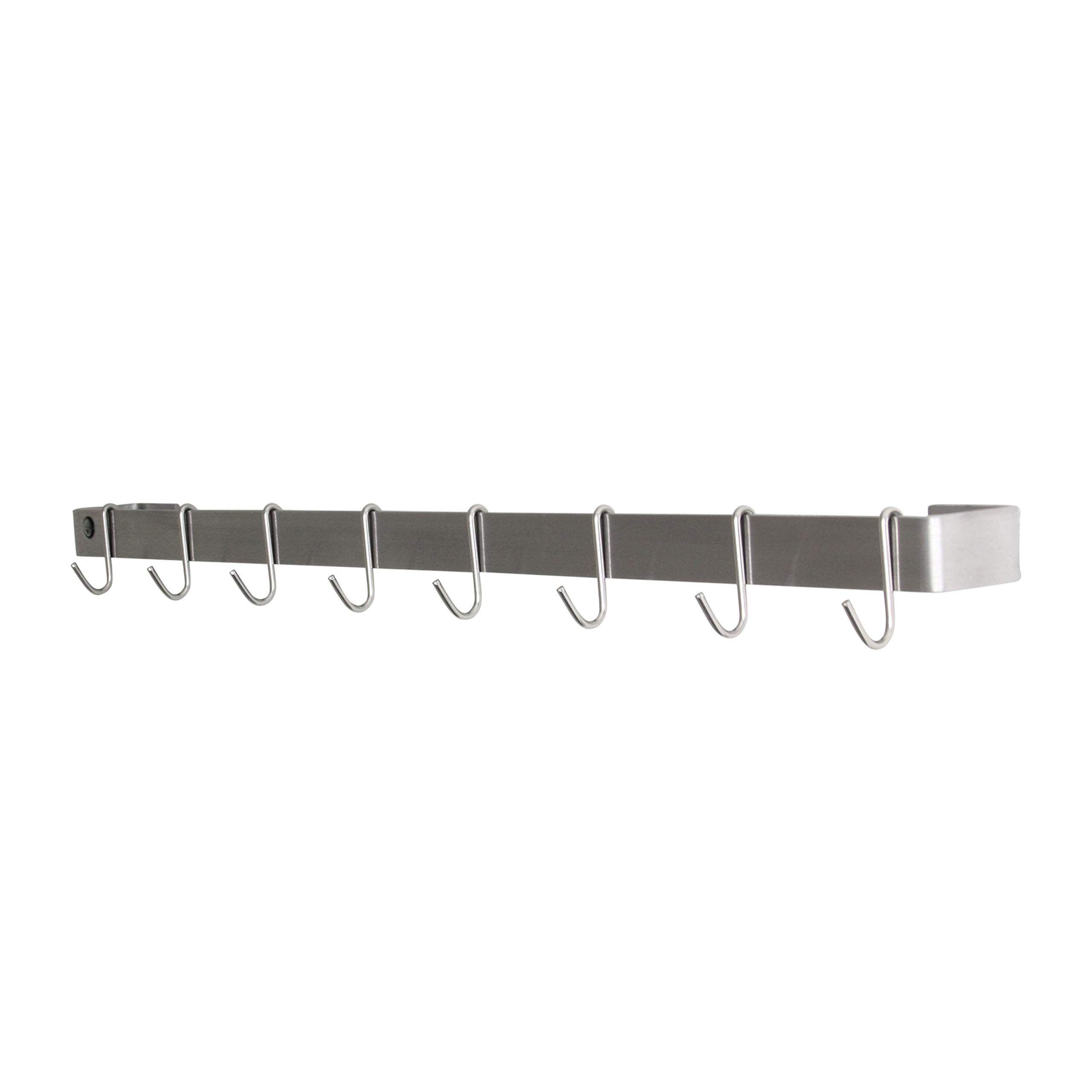 Enclume Premier 42-Inch Stainless Steel Wall Mounted Pot and Utensil Rack - Organize Kitchen Cookware, Pans & Cooking Tools - Perfect for Home Chefs & Restaurant Style Kitchens