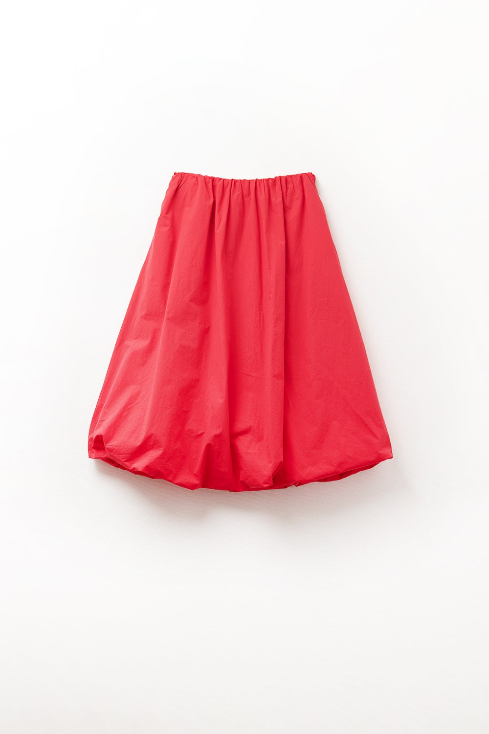 Mini Bubble Skirt in Red Poplin - Stylish & Comfortable Skirt for Casual Outings, Parties, and Everyday Wear