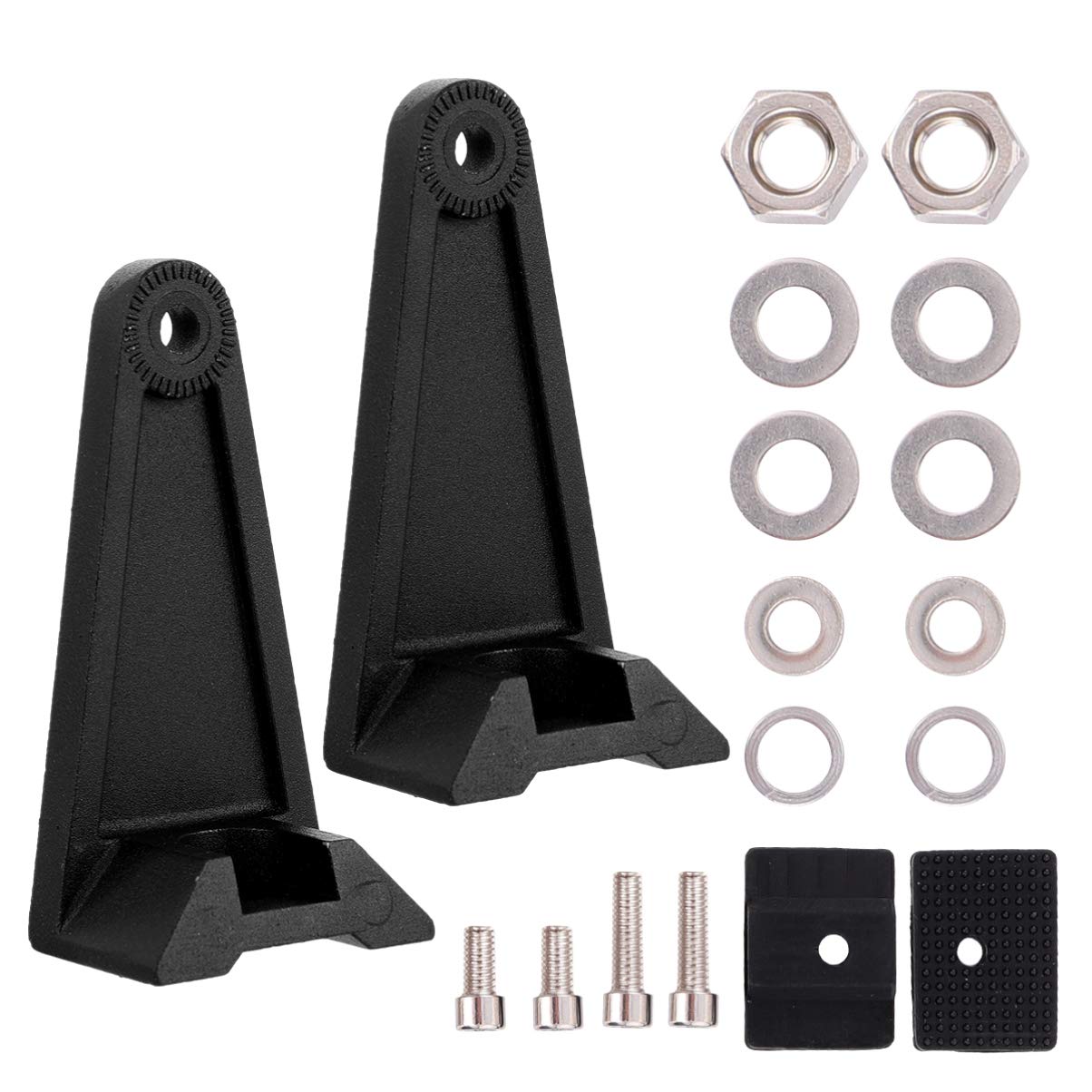 Universal Light Bar Mounting Brackets 1 Pair - Straight & Curved Off-Road LED Light Bar Bracket Kit for Trucks, Jeeps, SUVs | DIY Installation, Durable Fixing Pads | Perfect for Off-Roading, Camping & Vehicle Customization