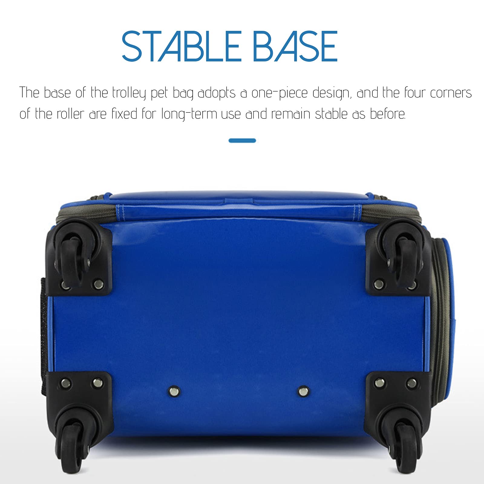 Expandable Pet Rolling Travel Carrier with Wheels - Soft Sided Stroller Bag for Dogs & Cats - Mesh Ventilation Windows & Telescopic Handle - Perfect for Air Travel, Road Trips & Vet Visits