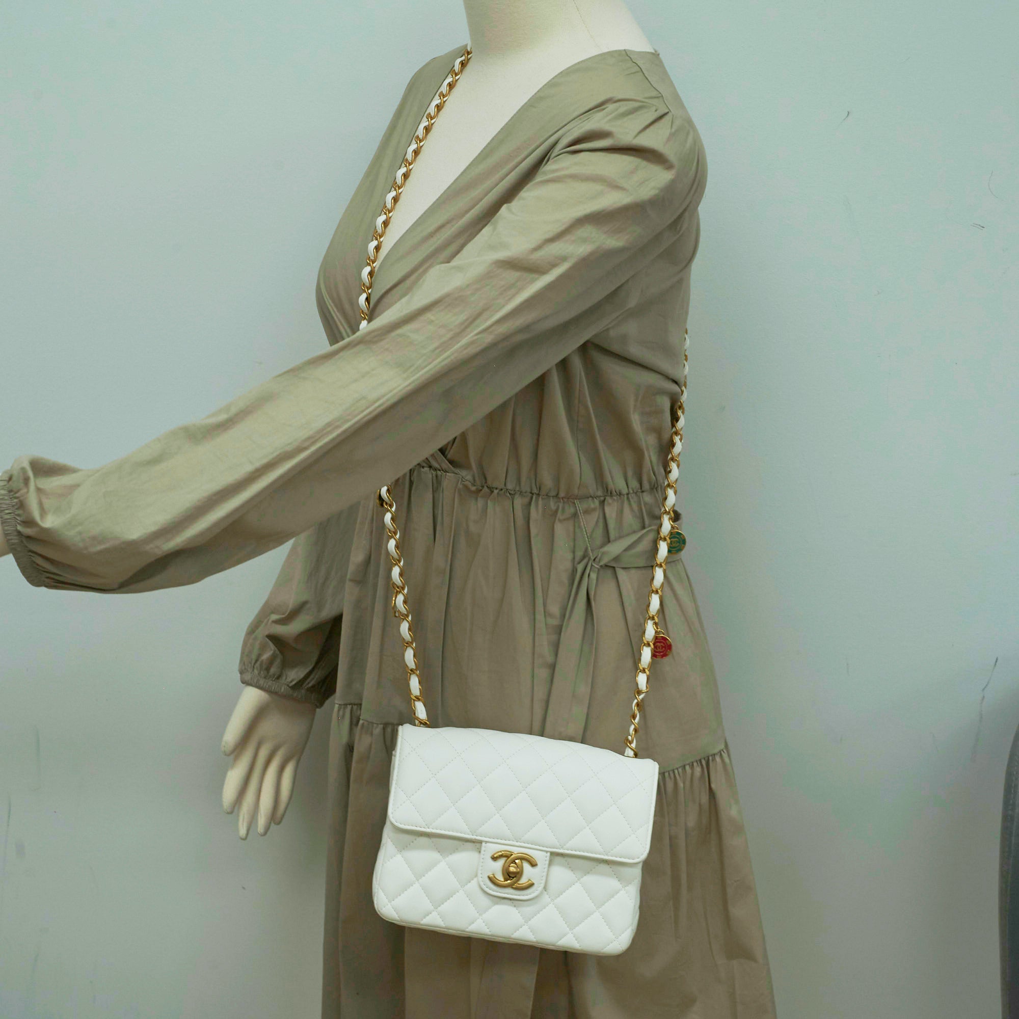 Chanel Classic Flap Bag in White - Luxury Designer Handbag for Women | Perfect for Parties, Weddings & Everyday Elegance
