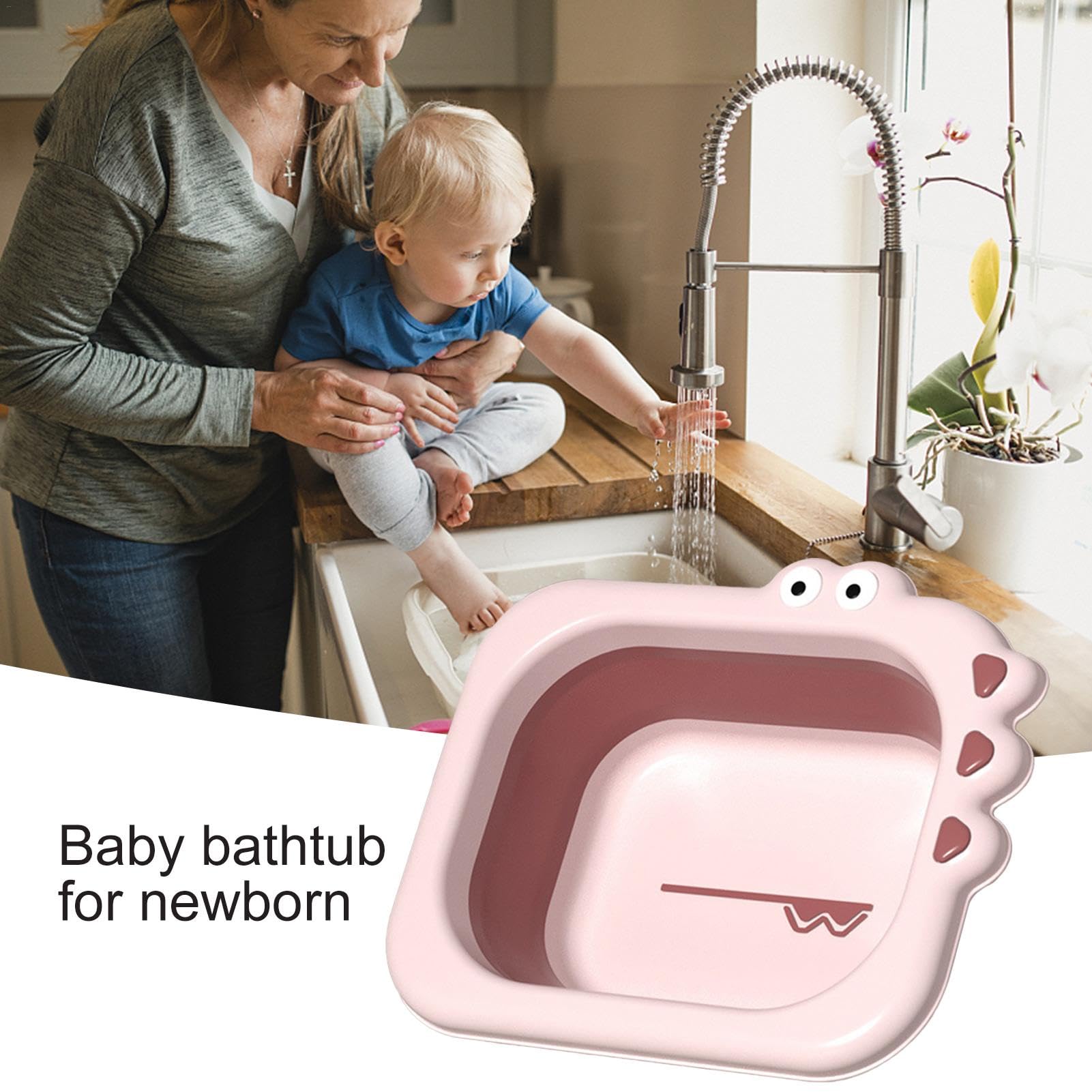 2.5L Foldable Wash Basin - Multi-Purpose Portable Sink for Face, Feet, Baby Bottles & Breast Pump Parts | Camping, Travel, Home & Outdoor Use
