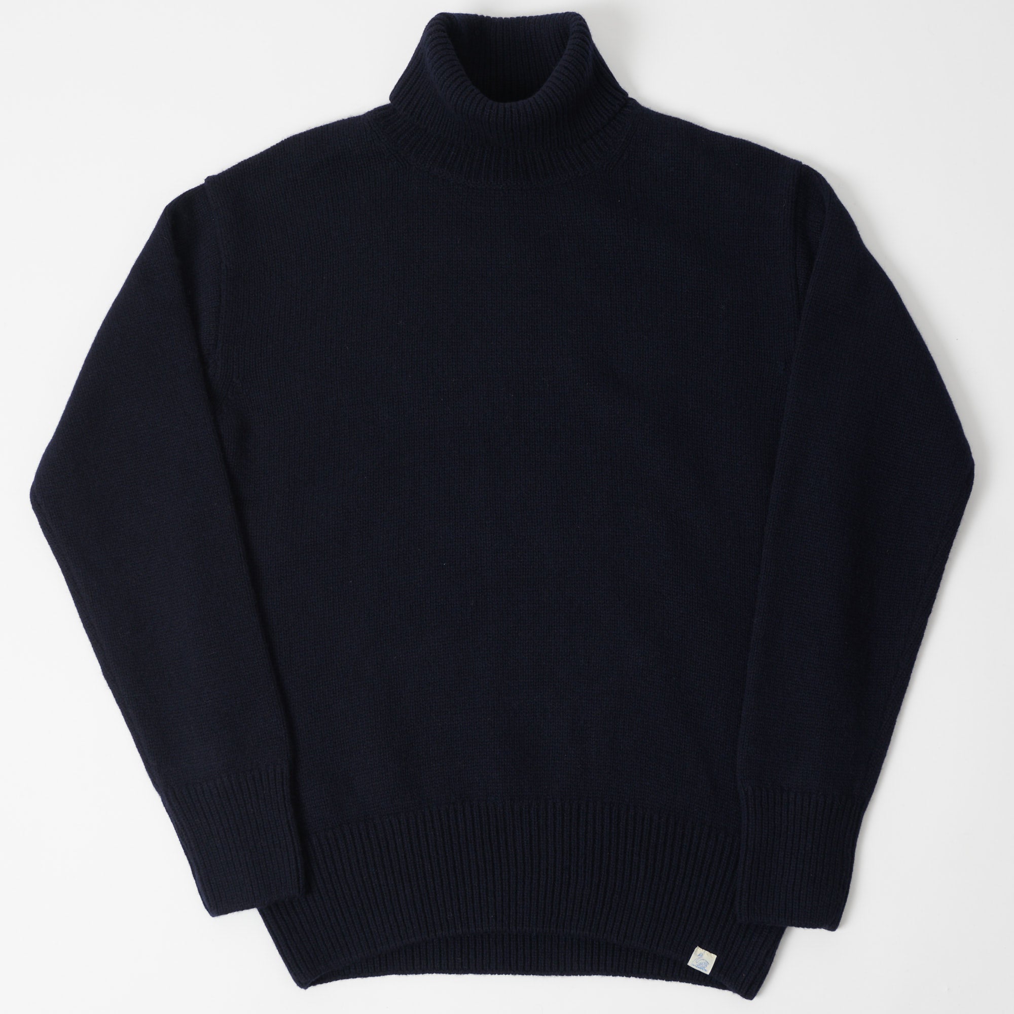 Merz b. Schwanen LOCT01 Premium Cotton Turtleneck Sweater for Men - Dark Navy | Warm Winter Pullover for Casual & Business Wear