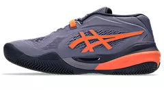 ASICS Men's Gel Resolution X CLAY/PADEL Tennis Shoes - Grayish Purple/Nova Orange - High-Performance Court Shoes for Clay & Padel Courts - Perfect for Competitive Play & Training Sessions