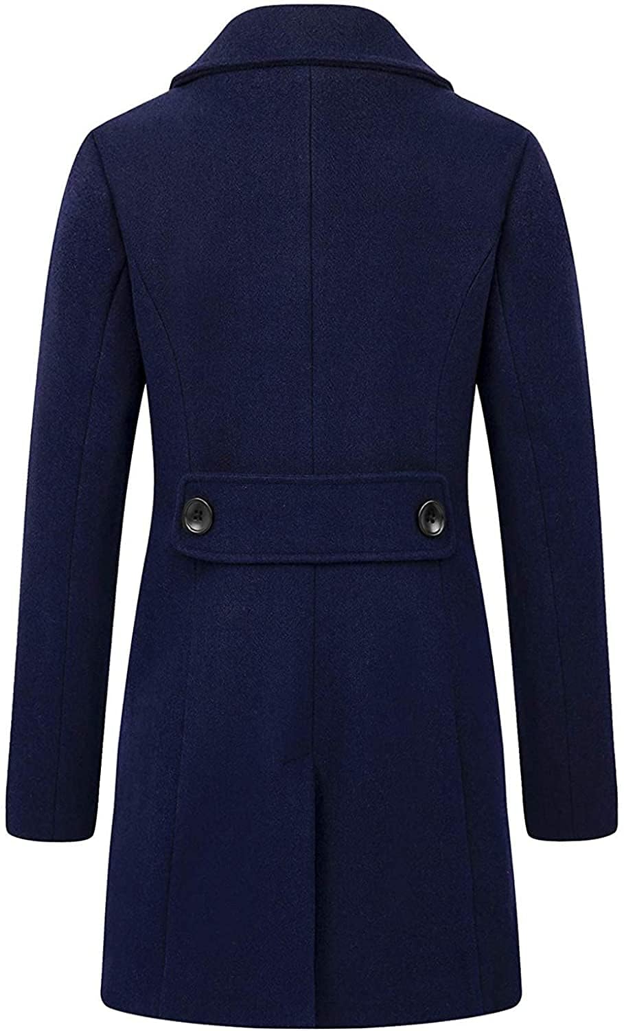 Elegant Women's Notched Collar Double Breasted Wool Blend Overcoat - Perfect for Office Wear, Business Meetings & Winter Fashion
