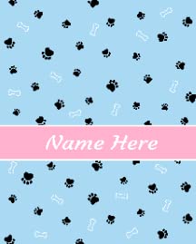 Blue Dog Paw Print