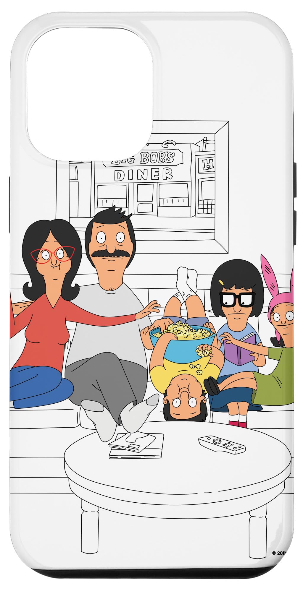 iPhone 12 Pro Max Case - Bob's Burgers Cartoon Character Design (Bob, Linda, Gene, Tina, Louise) - Perfect for Living Room Decor & TV Show Fans