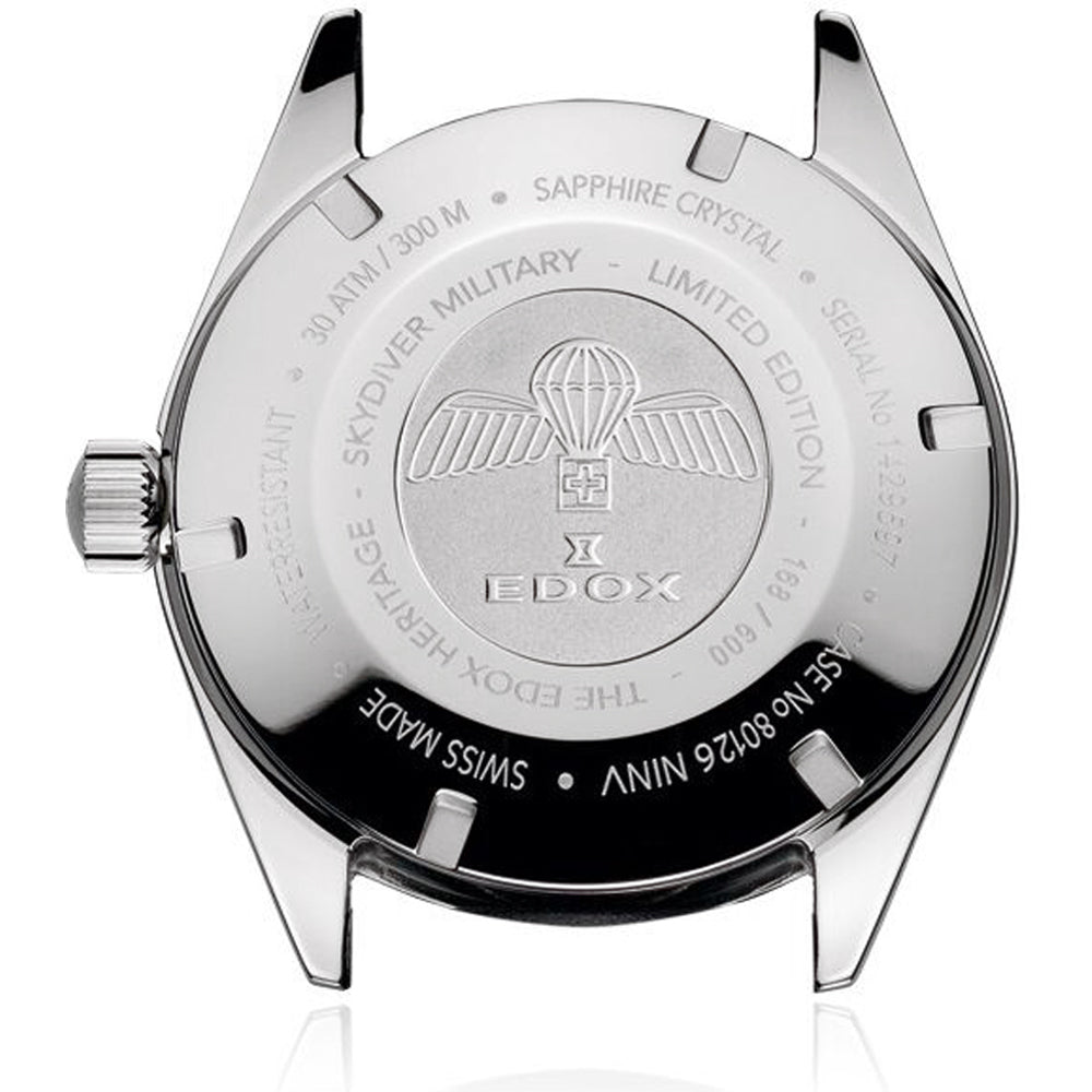 Edox SkyDiver Limited Edition 80126 3BUN BUIN - Luxury Swiss Automatic Diver Watch for Men - Perfect for Scuba Diving, Water Sports & Formal Occasions