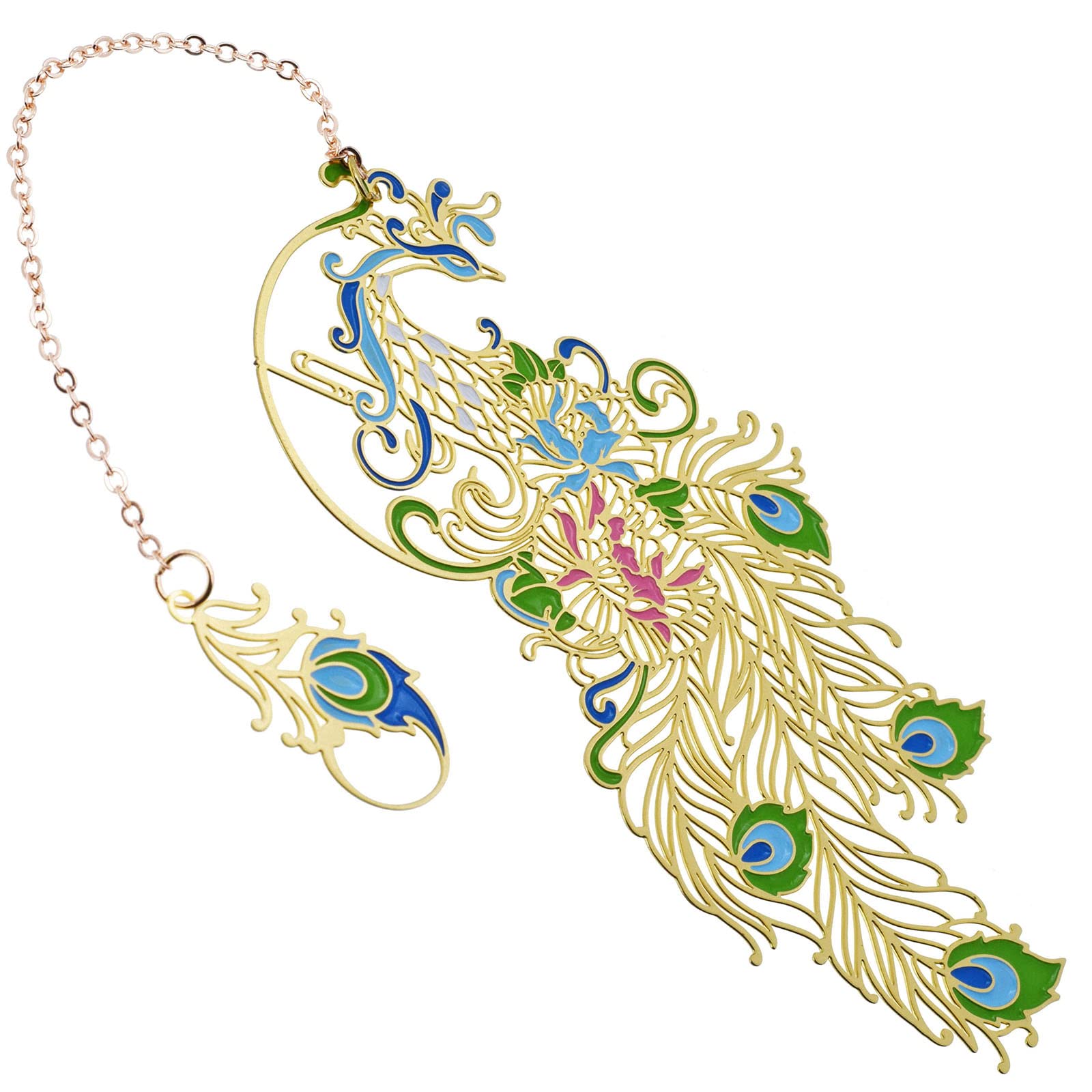 Elegant Peacock Metal Bookmarks for Women - Handmade Teacher Gifts, Book Lovers Birthday Present, Christmas Gift Idea (3-Piece Set) - Perfect for Reading, Journaling, Bible Study & Book Club Accessories