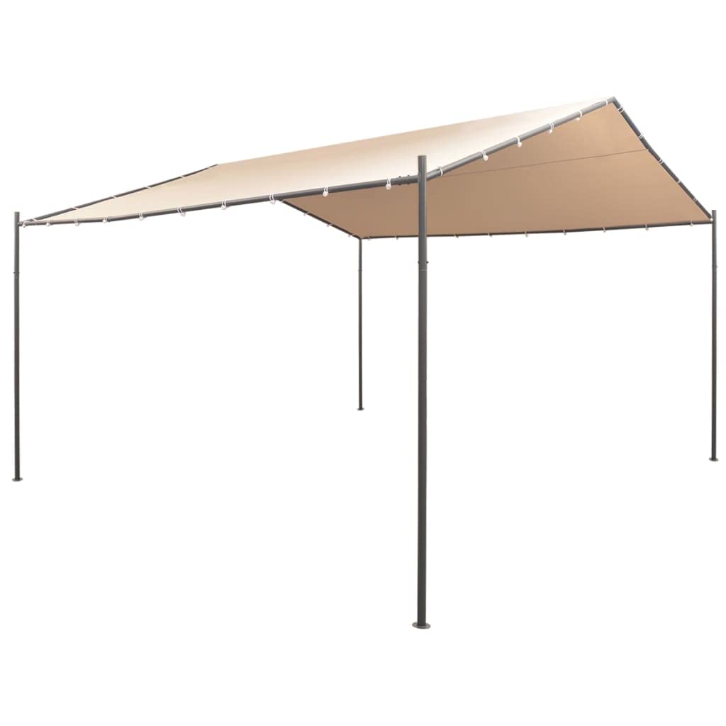 SKM 13' x 13' Gazebo Pavilion Tent with Steel Frame in Beige - Perfect for Backyard BBQs, Garden Parties & Outdoor Events