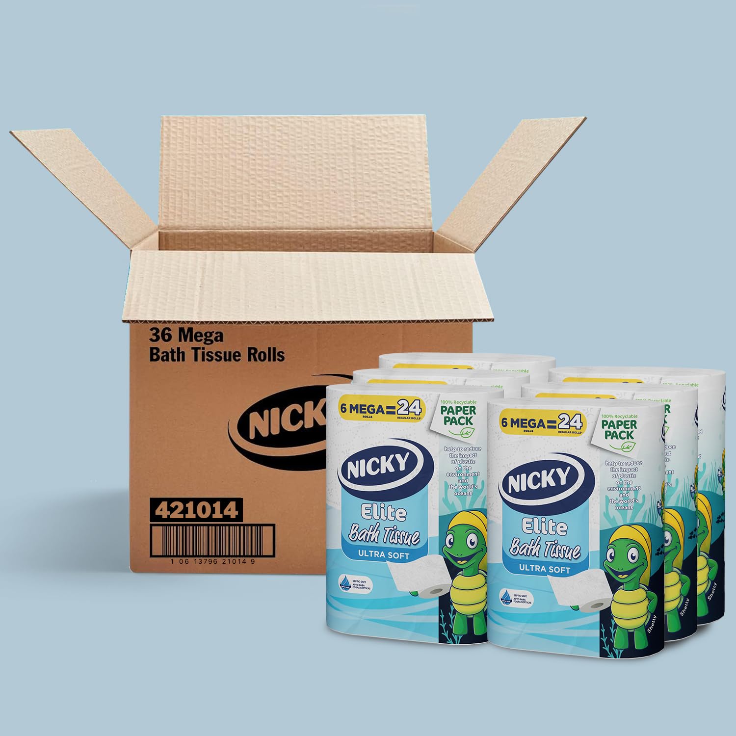 Premium 36 Mega Rolls Ultra Soft Toilet Paper - 144 Regular Rolls Equivalent, Eco-Friendly Recyclable Paper Packaging for Home, Office & Travel Use
