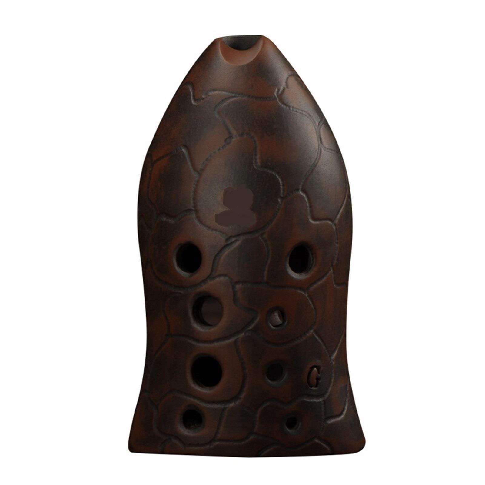 Professional 10-Hole Double Cavity Piccolo Ceramic Ocarina Xun - G Key Right Hand Retro Musical Instrument for Beginners, Collectors & Zen Meditation